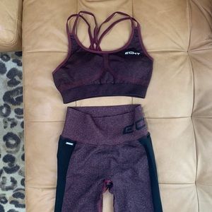 ECHT Arise scrunch leggings + sports bra, size M